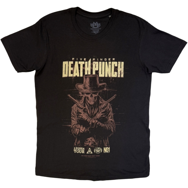 Five Finger Death Punch - Crossed Pistols Shadow Uni Bl T-Shirt in der Gruppe MERCHANDISE / T-shirt / Nyheter / Hårdrock bei Bengans Skivbutik AB (5683367r)