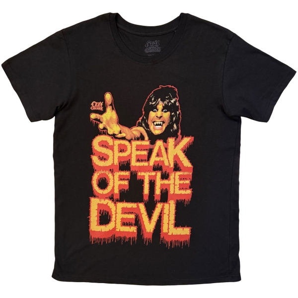 Ozzy Osbourne - Speak Of The Devil Dripping Uni Bl T-Shirt in der Gruppe MERCHANDISE / T-shirt / Nyheter / Hårdrock bei Bengans Skivbutik AB (5683369r)