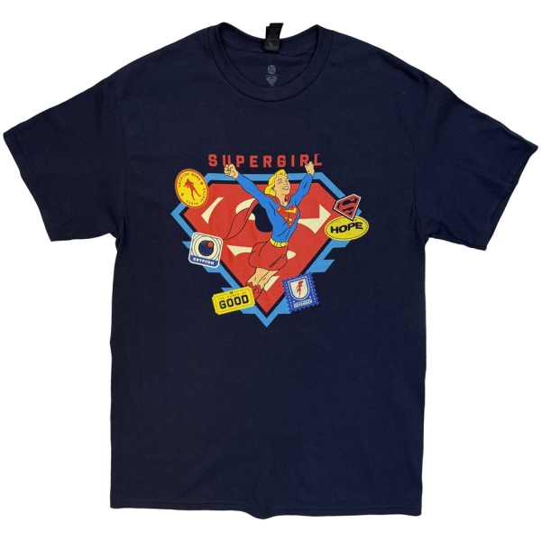 Supergirl The Movie - Stickers Uni Navy T-Shirt in der Gruppe MERCHANDISE / T-shirt / Soundtrack bei Bengans Skivbutik AB (5683532r)