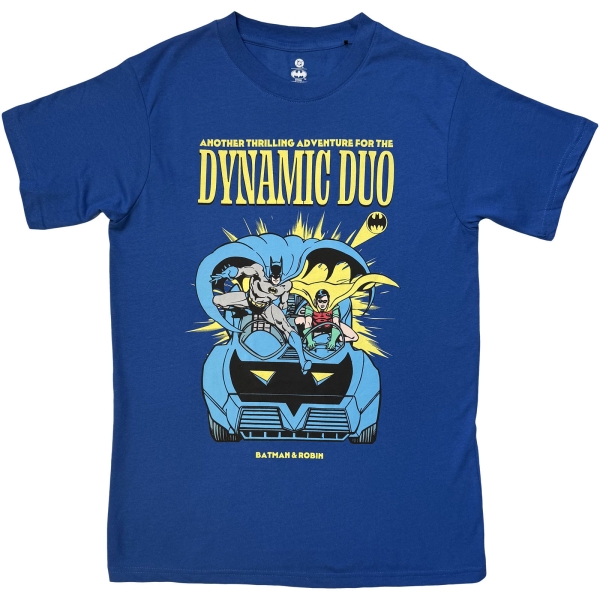 Batman - Batman & Robin Dynamic Duo Uni Blue T-Shirt in der Gruppe MERCH / Kleidung / T-Shirts bei Bengans Skivbutik AB (5685404r)