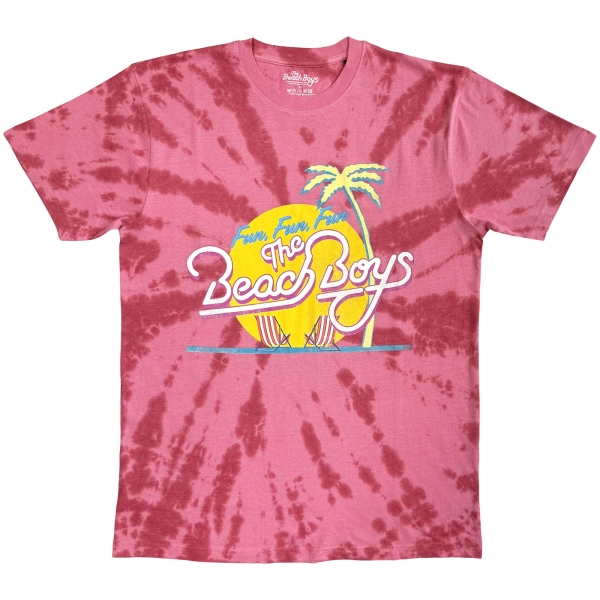 Beach Boys - Fun, Fun, Fun Uni Red Dipdye T-Shirt in der Gruppe MERCH / Kleidung / T-Shirts bei Bengans Skivbutik AB (5685406r)
