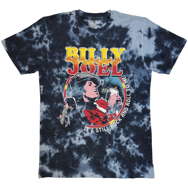 Billy Joel - Still Rock 'N Roll Uni Bl Dipdye T-Shirt in der Gruppe MERCH / Kleidung / T-Shirts bei Bengans Skivbutik AB (5685412r)
