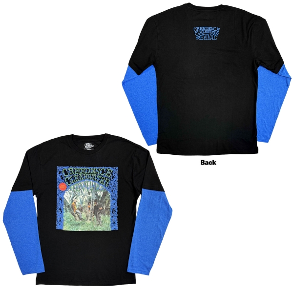 Creedence Clearwater Revival - Ccr Album Uni Bl/Blue Layered Longsleeve in der Gruppe MERCH / Kleidung / Longsleeves & Trikots bei Bengans Skivbutik AB (5685420r)