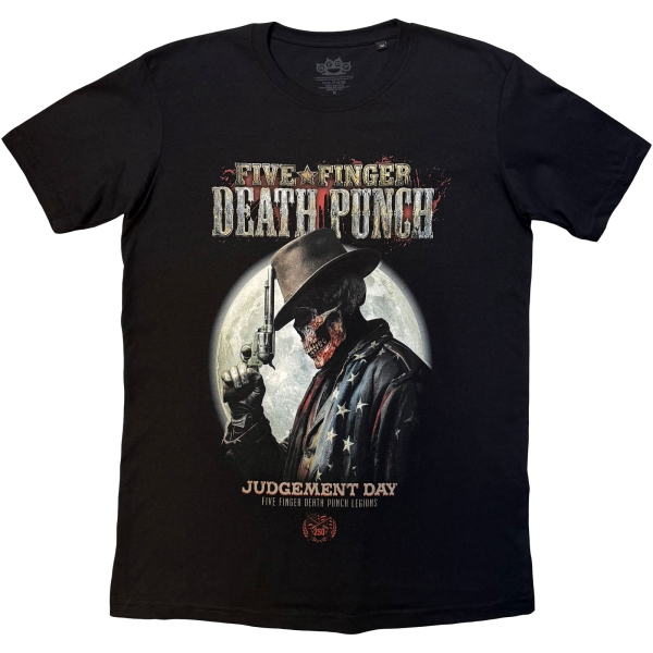 Five Finger Death Punch - Judgement Day Moon Uni Bl T-Shirt in der Gruppe MERCH / Kleidung / T-Shirts bei Bengans Skivbutik AB (5685430r)