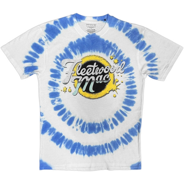 Fleetwood Mac - Logo Spiral Uni Wht Dipdye T-Shirt in der Gruppe MERCH / Kleidung / T-Shirts bei Bengans Skivbutik AB (5685433r)