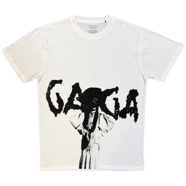 Lady Gaga - Mayhem Graphic Aop Uni Wht T-Shirt in der Gruppe MERCH / Kleidung / T-Shirts bei Bengans Skivbutik AB (5685437r)