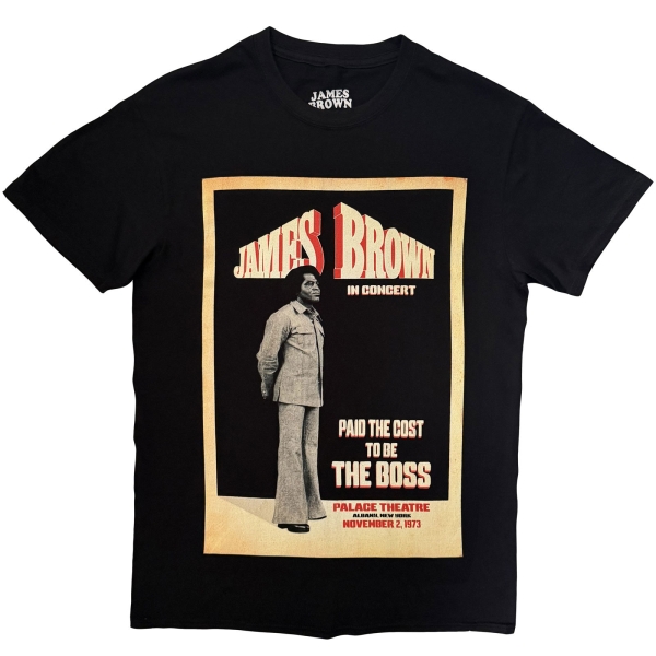 James Brown - The Boss Uni Bl T-Shirt in der Gruppe MERCH / Kleidung / T-Shirts bei Bengans Skivbutik AB (5685447r)