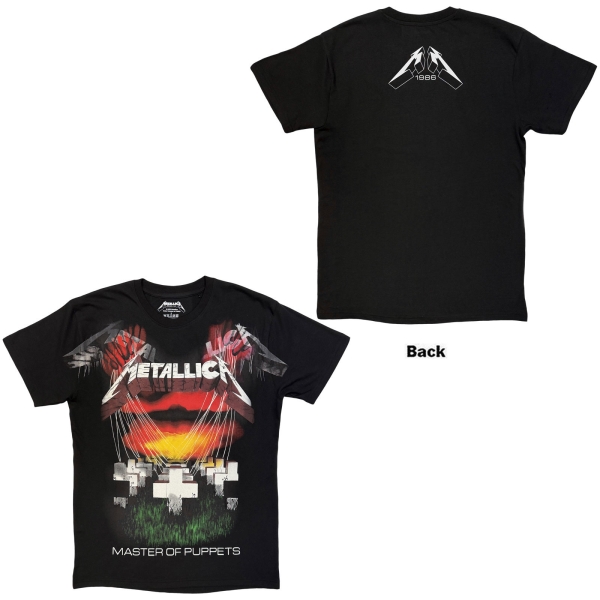 Metallica - Master Of Puppets Jumbo Uni Bl T-Shirt in der Gruppe MERCH / Kleidung / T-Shirts bei Bengans Skivbutik AB (5685453r)