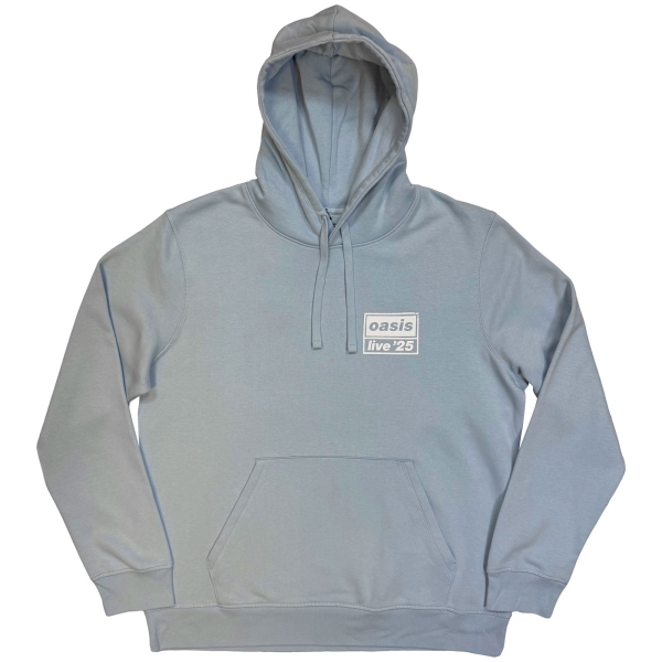 Oasis - Live '25 Distressed Lockuppocket Uni Lht Blue Hoodie in der Gruppe MERCH / Kleidung / Hoodies bei Bengans Skivbutik AB (5685469r)