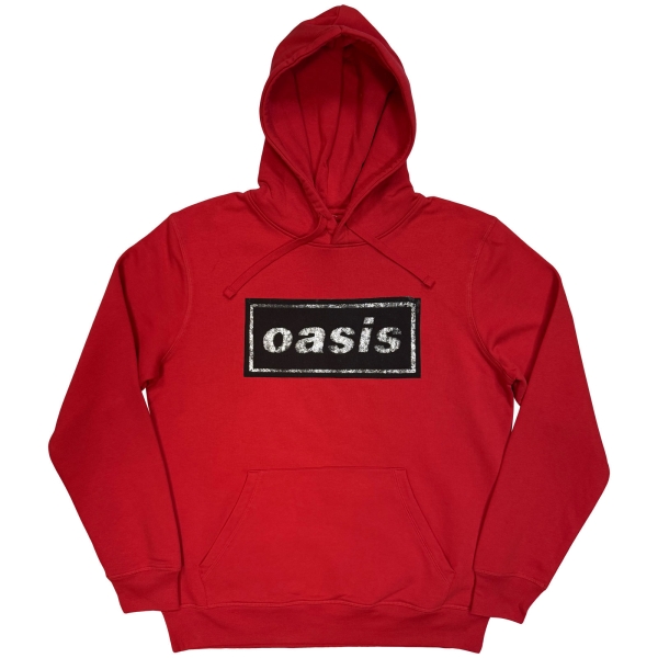 Oasis - Stencil Logo Uni Red Hoodie in der Gruppe MERCH / Kleidung / Hoodies bei Bengans Skivbutik AB (5685473r)