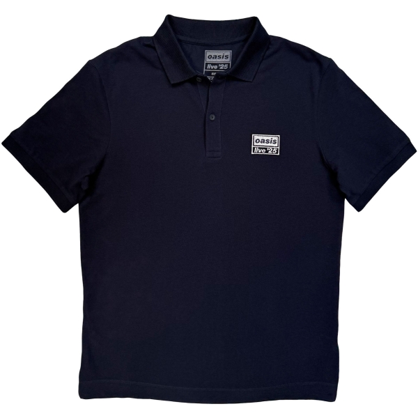Oasis - Live '25 Lockup Uni Navy Polo Piké in der Gruppe MERCH / Kleidung / Hemden & Poloshirts bei Bengans Skivbutik AB (5685481r)
