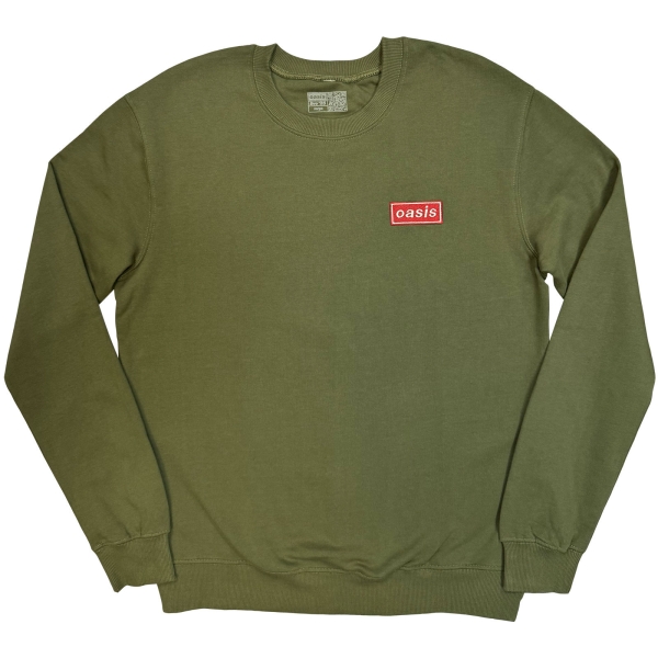 Oasis - Red Decca Logo Uni Khaki Sweatshirt in der Gruppe MERCH / Kleidung / Sweatshirts bei Bengans Skivbutik AB (5685485r)