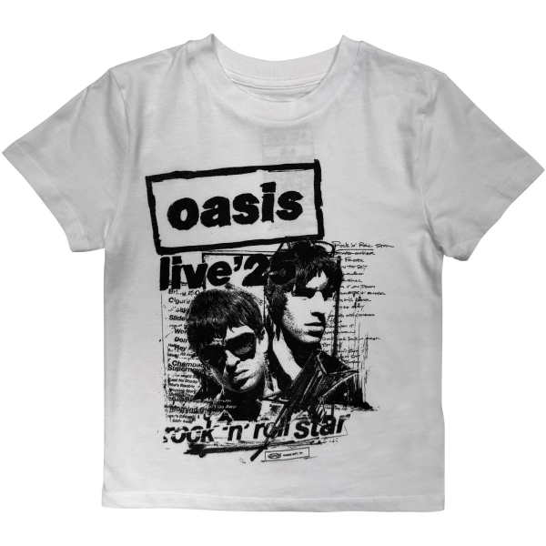 Oasis - Live '25 Rock N Roll Star Boys Wht T-Shirt in der Gruppe MERCH / Kleidung / Kinderkleidung bei Bengans Skivbutik AB (5685491r)