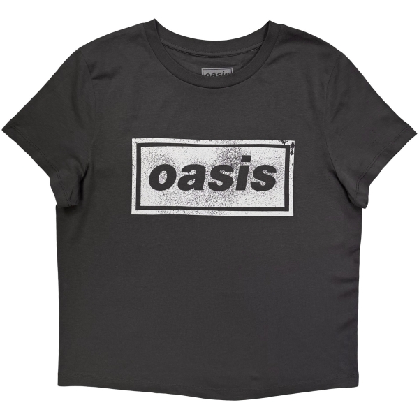 Oasis - Paint Logo Lady Char T-Shirt in der Gruppe MERCH / Kleidung / T-Shirts bei Bengans Skivbutik AB (5685492r)