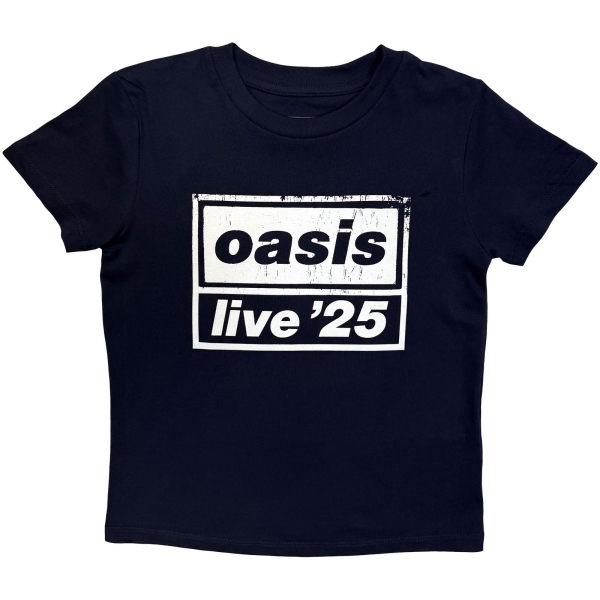 Oasis - Live '25 Distressed Lockup Boys Navy T-Shirt in der Gruppe MERCH / Kleidung / Kinderkleidung bei Bengans Skivbutik AB (5685496r)