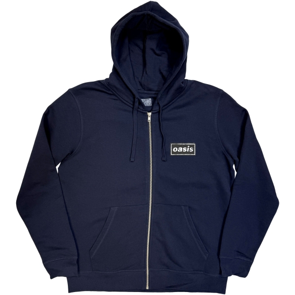 Oasis - Stencil Logo Uni Navy Zip Hoodie in der Gruppe MERCH / Kleidung / Hoodies bei Bengans Skivbutik AB (5685499r)