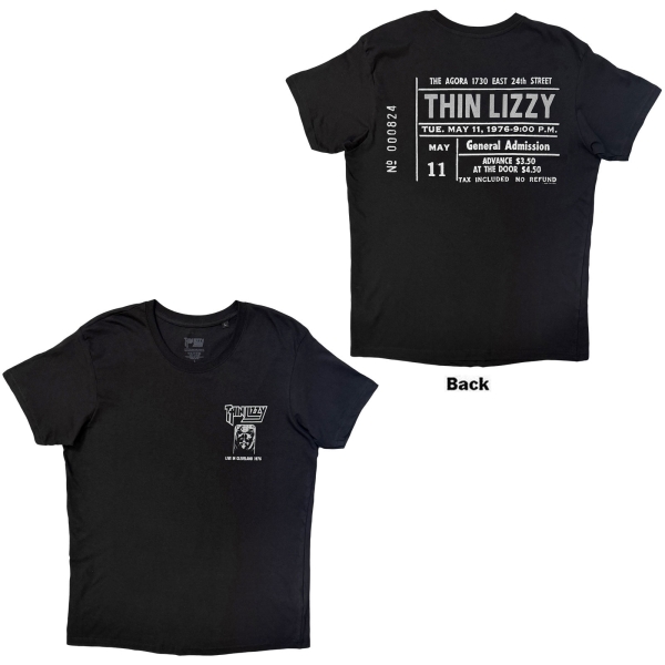 Thin Lizzy - Cleveland 76 Ticket Uni Bl T-Shirt in der Gruppe MERCH / Kleidung / T-Shirts bei Bengans Skivbutik AB (5685532r)