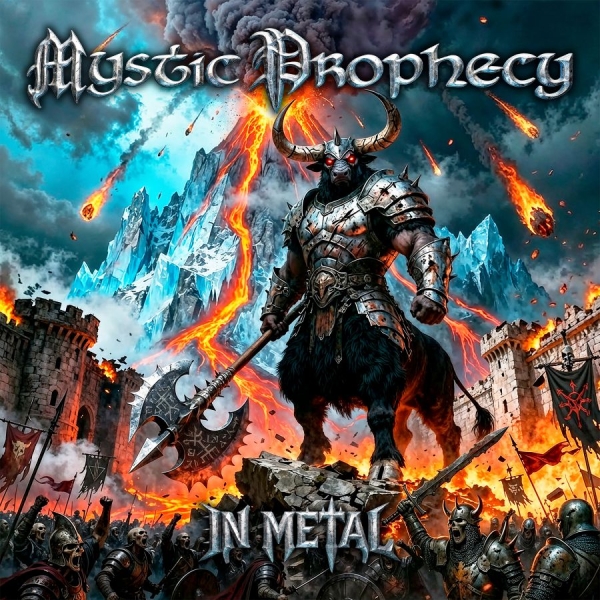 Mystic Prophecy - In Metal (Silver Marble) in der Gruppe VINYL / Kommande / Hårdrock bei Bengans Skivbutik AB (5686450)