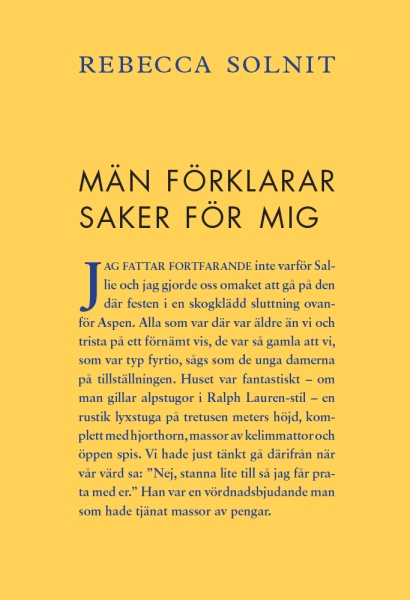 Rebecca Solnit - Män Förklarar Saker För Mig in der Gruppe Taschenbücher bei Bengans Skivbutik AB (5686502)