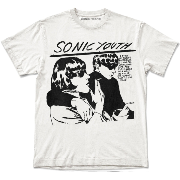 Sonic Youth - Goo Uni Wht T-Shirt in der Gruppe MERCHANDISE / T-shirt / Kommande / Pop-Rock bei Bengans Skivbutik AB (5686911r)