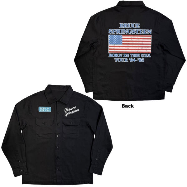 Bruce Springsteen - Born In The Usa Flag Uni Bl Casual Shirt in der Gruppe MERCHANDISE / Hemd / / bei Bengans Skivbutik AB (5686954r)