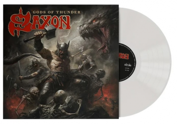 Saxon - Gods Of Thunder (Indies Exclusive Transparent Ghost Colour Vinyl) in der Gruppe VINYL / Kommande / Hårdrock bei Bengans Skivbutik AB (5687054)