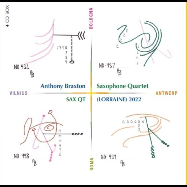 Anthony Braxton Saxophone Quartet - Sax Qt (Lorraine) 2022 in der Gruppe CD / Bestseller bei Bengans Skivbutik AB (5688873)