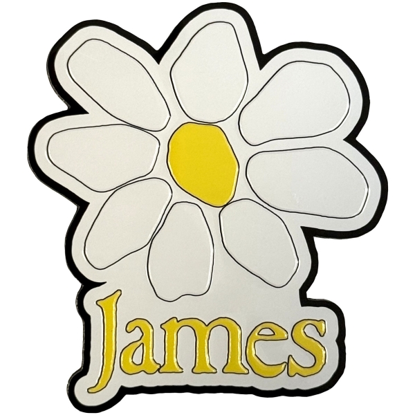 James - Yellow Logo White Daisy Magnet in der Gruppe MERCHANDISE / Magnet / / bei Bengans Skivbutik AB (5690123)