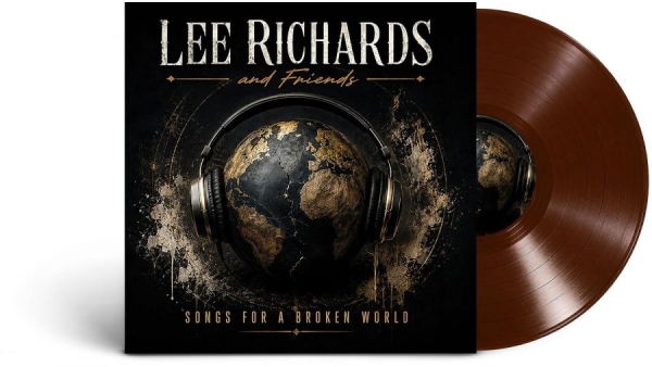 Richards Lee & Friends - Songs For A Broken World (Brown Vin in der Gruppe VINYL / Kommande / Hårdrock bei Bengans Skivbutik AB (5690761)