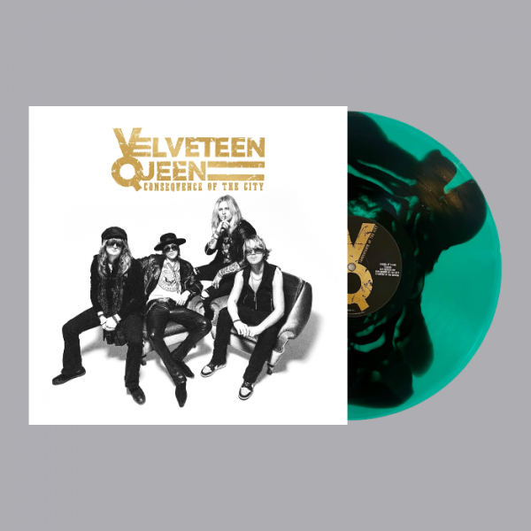 Velveteen Queen - Consequence Of The City (Green/Black Marble Vinyl LP) in der Gruppe VINYL / Nyheter / Hårdrock bei Bengans Skivbutik AB (5691010)