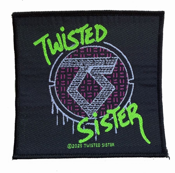 Twisted Sister - Patch Spray Logo (9,7 Cm X 10 Cm) in der Gruppe MERCHANDISE / Accessoarer / Kommande / Hårdrock bei Bengans Skivbutik AB (5691988)