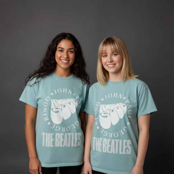 The Beatles - Rubber Soul Circle Unplugged Lady Blue T-Shirt in der Gruppe MERCHANDISE / T-shirt / Nyheter / Pop-Rock bei Bengans Skivbutik AB (5692976r)