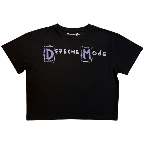 Depeche Mode - Hand Painted Logo Lady Bl Crop Top in der Gruppe MERCHANDISE / T-shirt / Nyheter / Pop-Rock bei Bengans Skivbutik AB (5692982r)