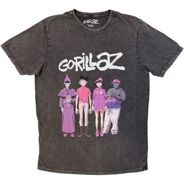 Gorillaz - Cracker Island Standing Stone Wash Uni Char T-Shirt in der Gruppe MERCHANDISE / T-shirt / Nyheter / Pop-Rock bei Bengans Skivbutik AB (5692992r)
