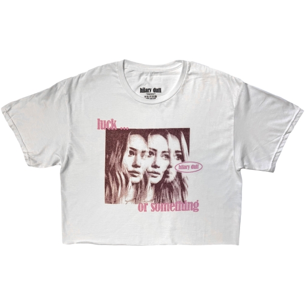 Hilary Duff - 3 Hilarys Lady Wht Crop Top in der Gruppe MERCH / Kleidung / T-Shirts bei Bengans Skivbutik AB (5692996r)