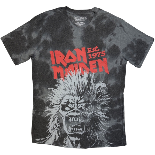 Iron Maiden - Jumbo Scream Head Uni Bl Dip-Dye T-Shirt in der Gruppe MERCHANDISE / T-shirt / Nyheter / Hårdrock bei Bengans Skivbutik AB (5692997r)