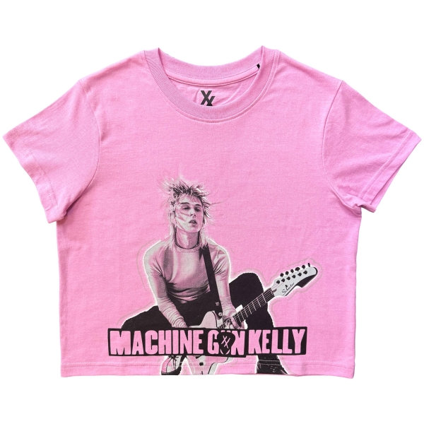 Machine Gun Kelly - Guitar Lady Pink Crop Top in der Gruppe MERCHANDISE / T-shirt / Nyheter / Pop-Rock bei Bengans Skivbutik AB (5693005r)