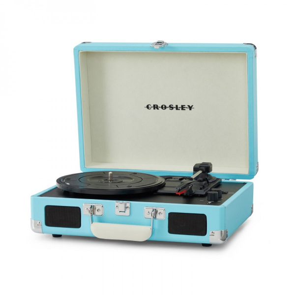Vinylspelare - Cruiser Plus Deluxe Portable Turntable - Now With Bluetooth Out (Turquoise) in der Gruppe Geräte & Zubehör / Plattenspieler bei Bengans Skivbutik AB (5693698)