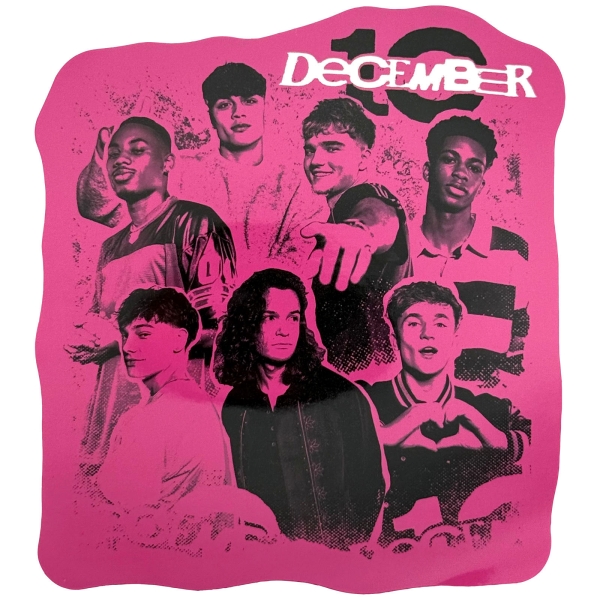 December 10 - Montage Faces Pink Sticker in der Gruppe MERCHANDISE / Merch / Nyheter / Pop-Rock bei Bengans Skivbutik AB (5694742)