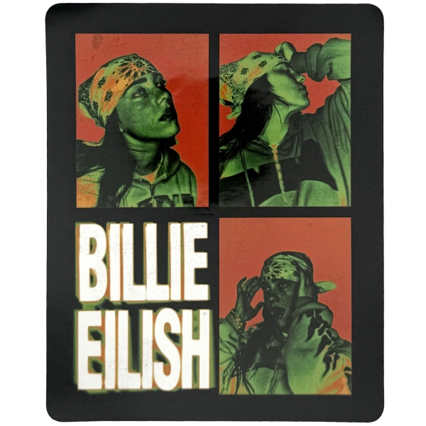 Billie Eilish - 3 Photo Logo Sticker in der Gruppe MERCHANDISE / Merch / Nyheter / Pop-Rock bei Bengans Skivbutik AB (5694769)