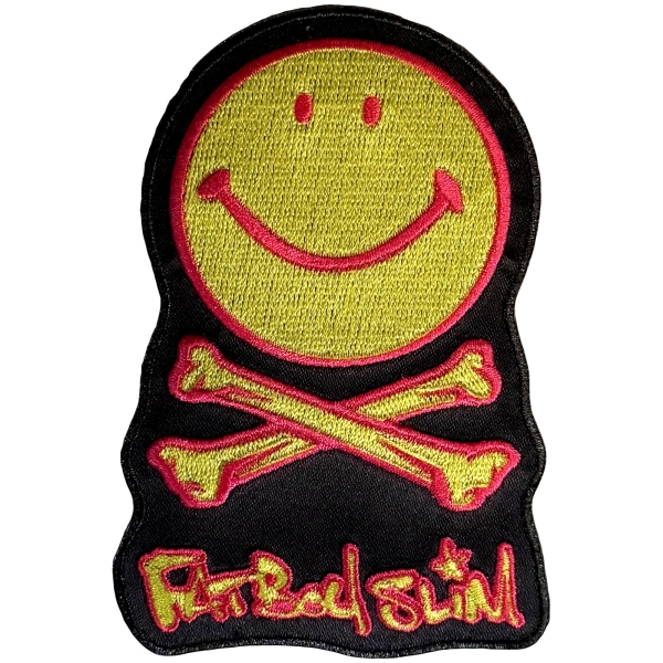 Fatboy Slim - Happy Face Logo Woven Patch in der Gruppe MERCH / Accessoires / Aufnäher bei Bengans Skivbutik AB (5694813)