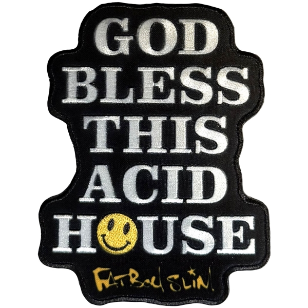 Fatboy Slim - God Bless Woven Patch in der Gruppe MERCH / Accessoires / Aufnäher bei Bengans Skivbutik AB (5694815)