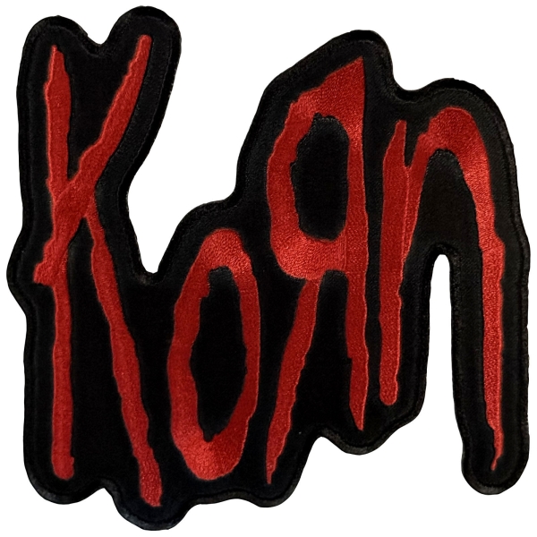 Korn - Red Logo Woven Patch in der Gruppe MERCH / Accessoires / Aufnäher bei Bengans Skivbutik AB (5694853)