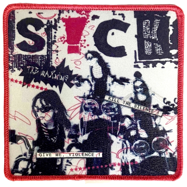 Warning - S!Ck Woven Patch in der Gruppe MERCH / Accessoires / Aufnäher bei Bengans Skivbutik AB (5695001)