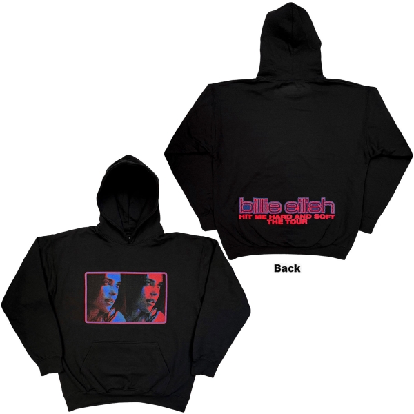 Billie Eilish - Hit Me Hard And Soft Tour Uni Bl Hoodie in der Gruppe MERCHANDISE / Kapuzenpullover / Nyheter / Pop-Rock bei Bengans Skivbutik AB (5695014r)