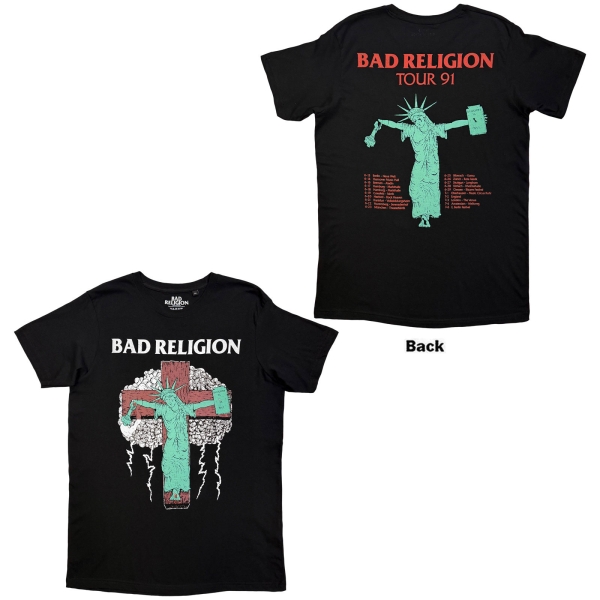 Bad Religion - Liberty 91 Tour Uni Bl T-Shirt in der Gruppe MERCHANDISE / T-shirt / Nyheter / Punk bei Bengans Skivbutik AB (5695018r)