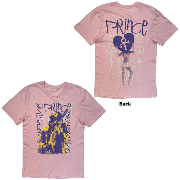 Prince - Sign Of The Times Guitar Uni Pink T-Shirt in der Gruppe MERCHANDISE / T-shirt / Nyheter / RnB-Soul bei Bengans Skivbutik AB (5695041r)
