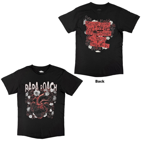 Papa Roach - Heart Flower Uni Bl T-Shirt in der Gruppe MERCHANDISE / T-shirt / Nyheter / Hårdrock bei Bengans Skivbutik AB (5695042r)