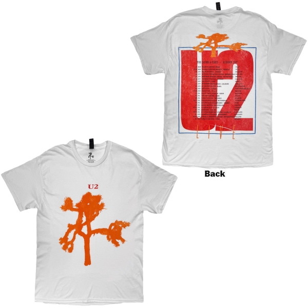 U2 - Joshua Tree European Tour 87 Uni Wht T-Shirt in der Gruppe MERCHANDISE / T-shirt / Nyheter / Pop-Rock bei Bengans Skivbutik AB (5695051r)