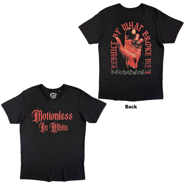 Motionless In White - Hand Uni Bl T-Shirt in der Gruppe MERCHANDISE / T-shirt / Nyheter / Hårdrock bei Bengans Skivbutik AB (5695335r)